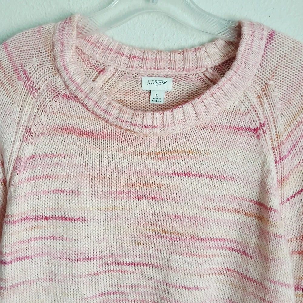 J. Crew Soft Pink Space - Dyed Sweater Size Large